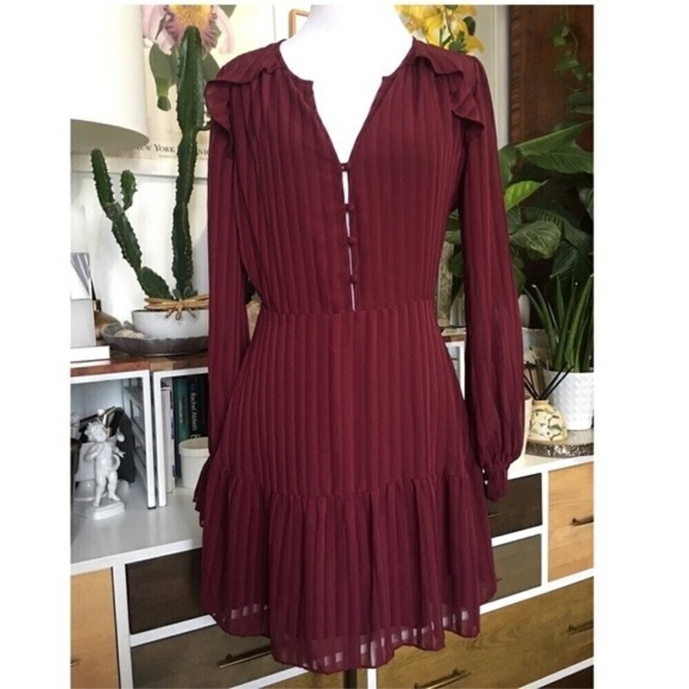 LINI Long Sleeve Ruffled Mini Dress - Picture 7 of 13